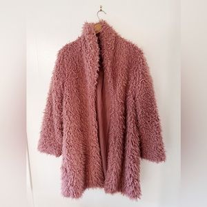 Rose Pink Faux Fur Jacket